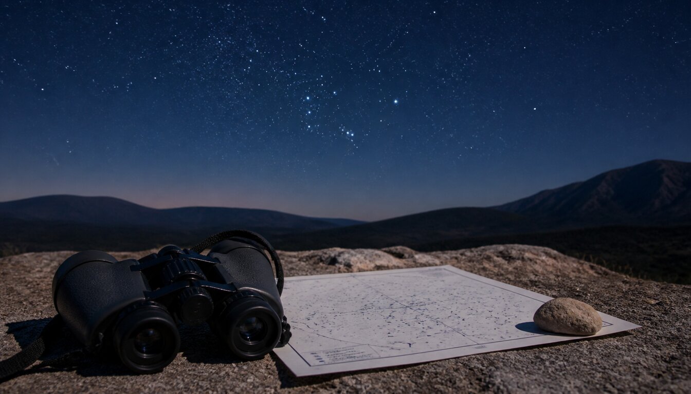 A restrained field illustration of Pleiades for an observing guide